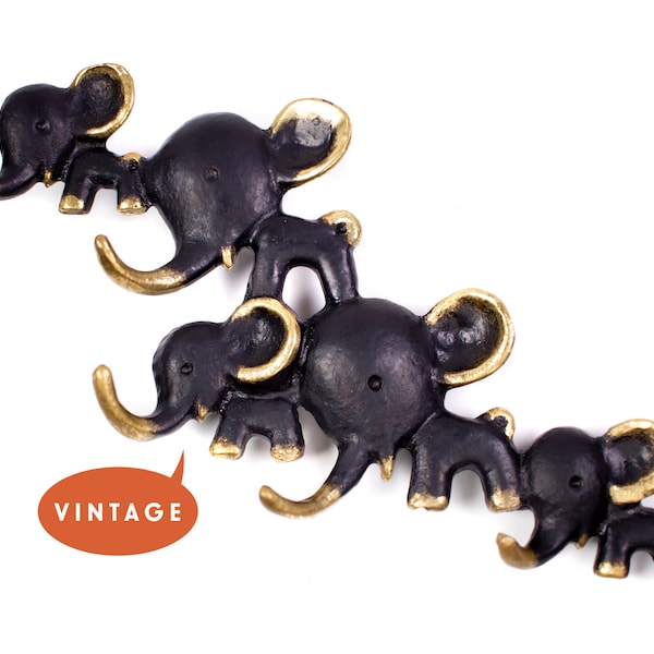 Brass Elephant Hook Etsy