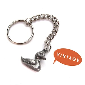Walter Bosse tinnen eend sleutelhanger - zeldzame vintage originele modernist Walter Bosse Oostenrijkse eendje vogel charme beeldje, Pasen cadeau