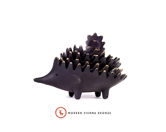 Mid Century Modern Walter Bosse Austrian Bronze Hedgehog Set Mid Century Modern Walter Bosse Austrian Bronze Hedgehog Set