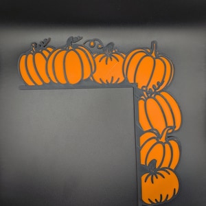 Fall Pumpkin Door Corner Wall Decor 3D Printed Autumn Decoration