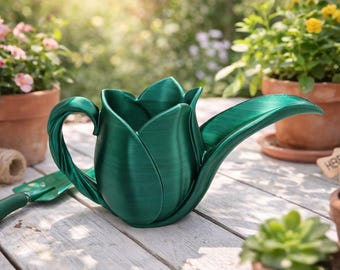 Bloeiende tulp kleine gieter | 3D-geprint bloementuinaccessoire