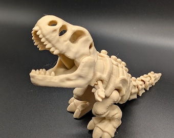 Tyrannosaurus Rex Skeleton Articulated Fidget 3D Printed T-Rex Toy Flexi Standing Figurine