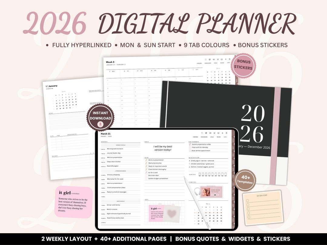 2026 Landscape Digital Planner for Goodnotes | All-in-one Hyperlinked ...