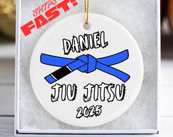 Personalized BJJ Belt Christmas Ornament – Martial Arts Gift