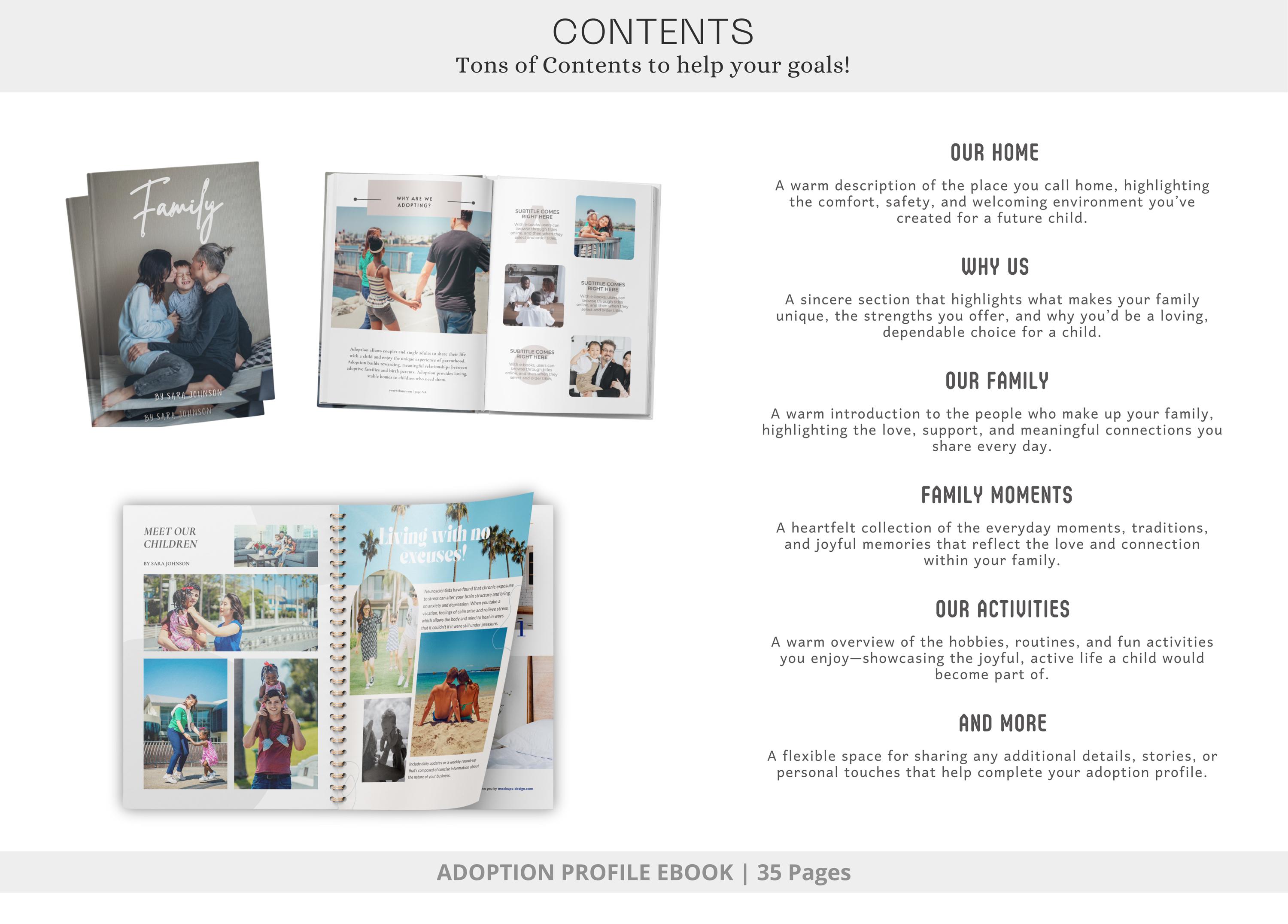 Editable Adoption Profile Template, Adoption Book Canva, Family Profile ...