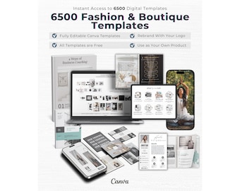 Fashion Social Media Canva Templates | Boutique Marketing Kit | Modern Instagram Template Pack | Editable Branding Bundle for Stylists