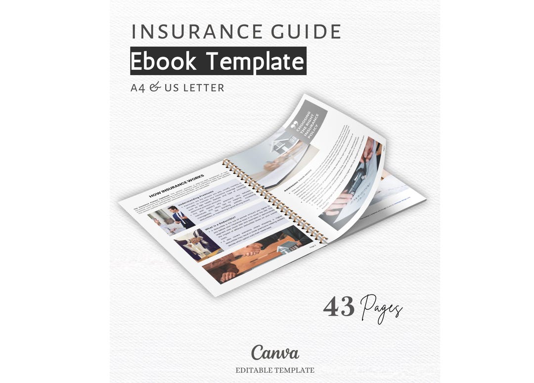Insurance Guide Canva Template | Editable Insurance Ebook | Health ...