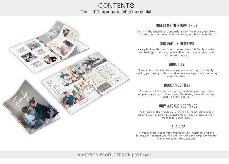 Editable Adoption Profile Template, Adoption Book Canva, Family Profile ...