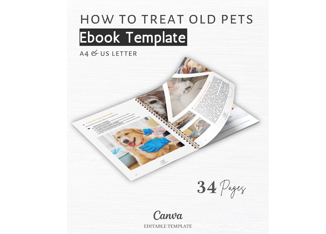 Animal Carebook Example.pdf Senior Pet Care Guide Canva Template | Editable Pet Care Ebook | How to ...