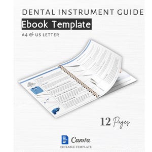 Dental Instruments Guide Canva Template | Dental Assistant Study Resource | Editable Dental Handbook | Dentist Tools Reference PDF, Word