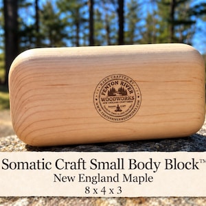 Fascia Release Block for Somatic Therapy — Small Maple wood Bodywork & Myofascial Release Tool (8x4x3)