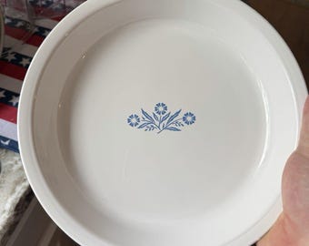 Vintage corning ware blue cornflower 9 X 1 1/4 Inch Pie Dish Rare Made in USA