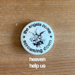 MCR My Chemical Romance Song Lyrics 1.25" Pinback Buttons - Original Designs (2) heaven help us