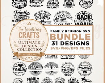 Reunión familiar SVG 2026, Camiseta familiar a juego SVG, Archivos de corte para vacaciones familiares, Reunión PNG, Descarga digital para Cricut, Cricut, PNG, SVG