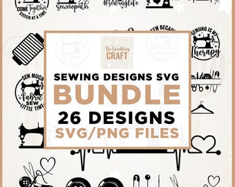 SVG-ontwerpbundel naaien, snijbestanden maken (digitale download)