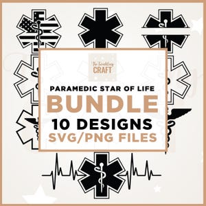 Star of Life SVG Bundle, Medical Emblem, EMT Paramedic Designs (Digital Download)