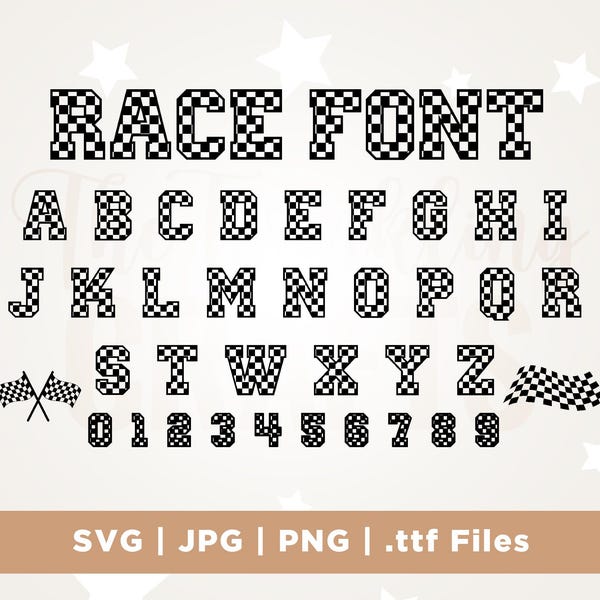 Race Number Fonts - Etsy