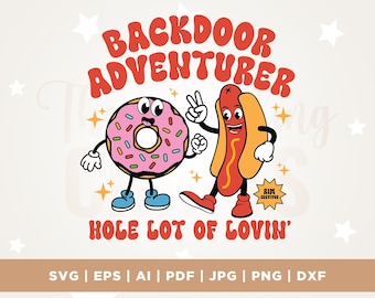Backdoor Adventurer Svg, Funny Gay Gag Gift, Cricut, Sublimation, Adventurer Design, Sarcastic Inappropriate, Rude Shirt Svg, Adult Humor