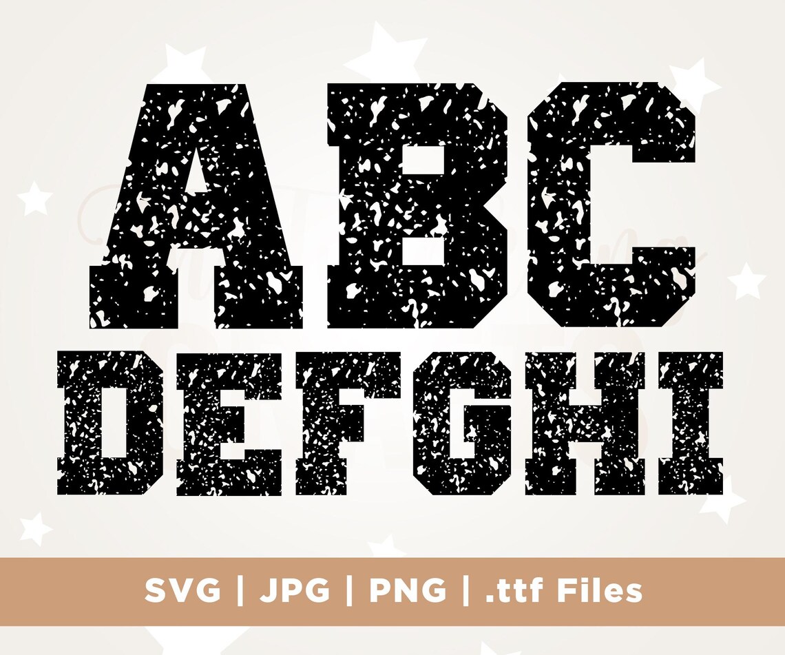 Distressed Font SVG, Vintage Grunge Alphabet (instant Download) - Etsy ...