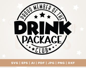 Pakiet napojów SVG, rejs, drużyna rodzinna (pobranie cyfrowe)