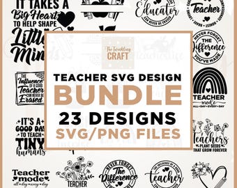 Teacher Svg Bundle, Cricut Cut File Download Svg Dxf Png, Back to ...
