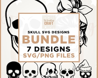 Skull SVG Bundle, Skeleton Cut Files (Digital Download)