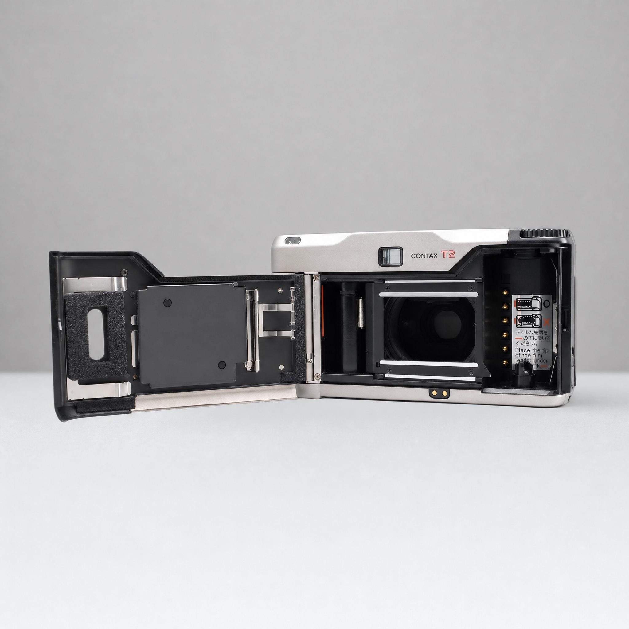 Contax T2 Champagne Silver Camera - Carl Zeiss 38mm F2.8