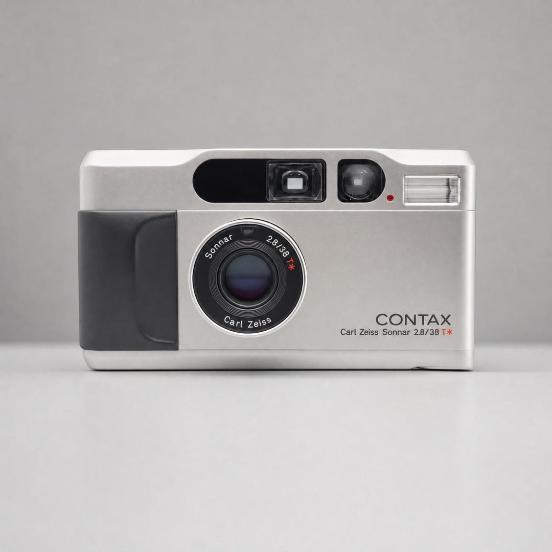 Contax T2 Champagne Silver Camera - Carl Zeiss 38mm F2.8