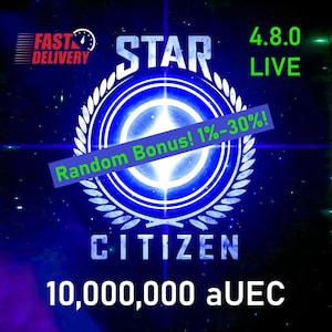 Star Citizen - 4.8.0 LIVE 用 10,000,000 aUEC (クレジット) ～ 30分以内配送 -