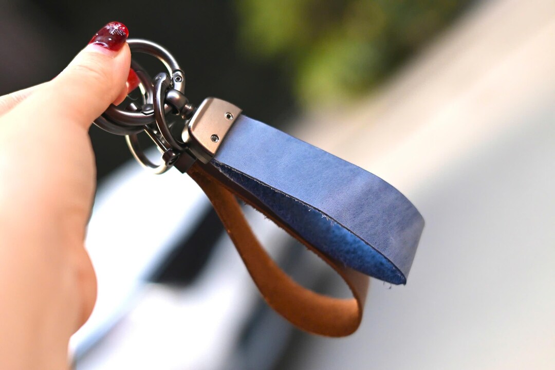 Combo 2 Keychain, Handmadepullup Leather, Snap Closure Keyring, Gift ...
