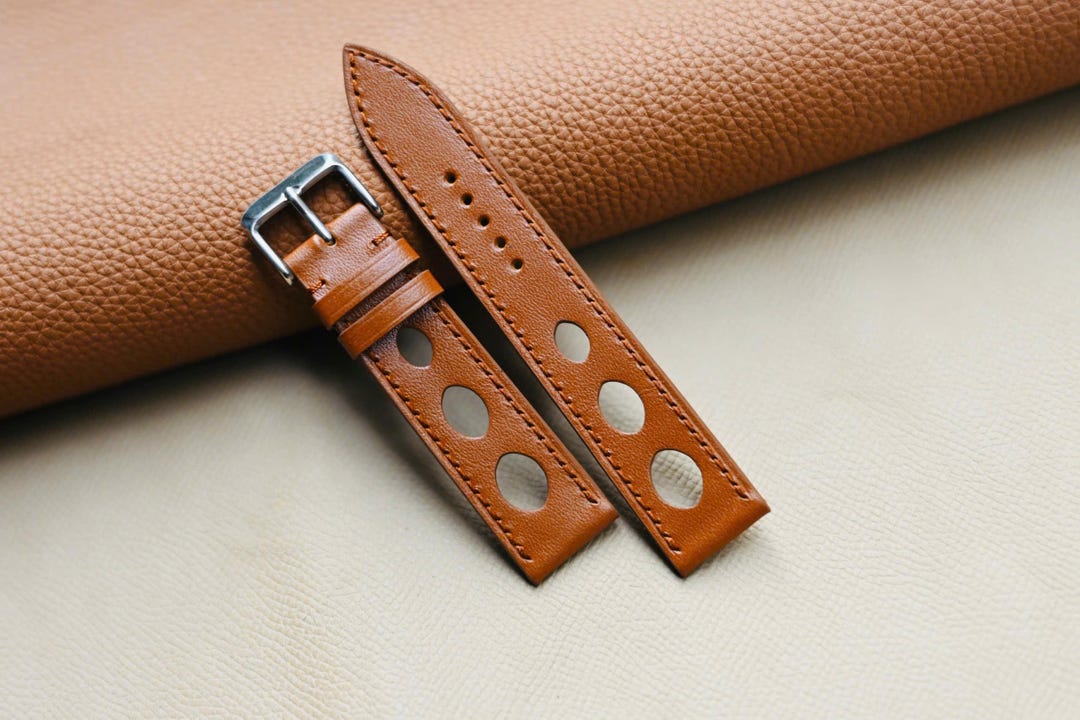 Royal Rally Strap Racing Rally Watch Strap,brown Pullup Leather β Handmade Oval Hole ...