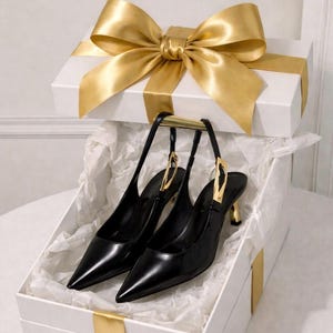 black and gold women's dress shoes Embassy London USA Women's Vivienne Wingtip Oxford - Black - Lace-ups