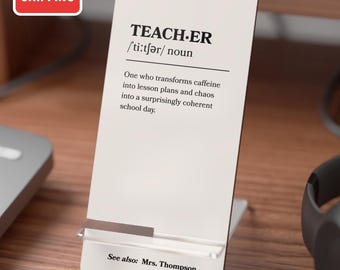 Soporte para teléfono personalizado con la definición de profesor, regalo divertido para decorar el escritorio