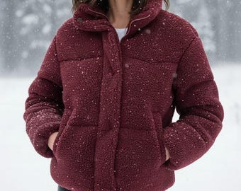 Gemütliche Fleece gepolsterte Winter Essential | Ultraweiche Sherpa-Jacke für Damen