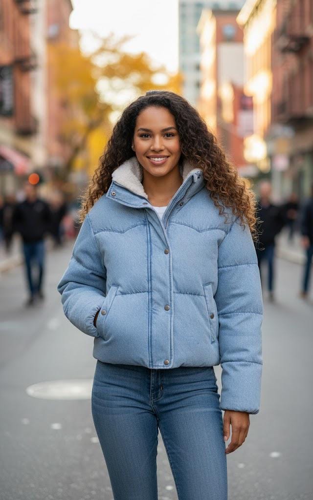 Shearling-lined Stunner: Women's Ultimate Denim Winter Warm-up