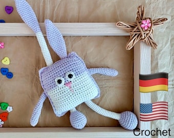 Häkelanleitung für Stretchy Hase: Amigurumi Klimmzugtier (PDF)