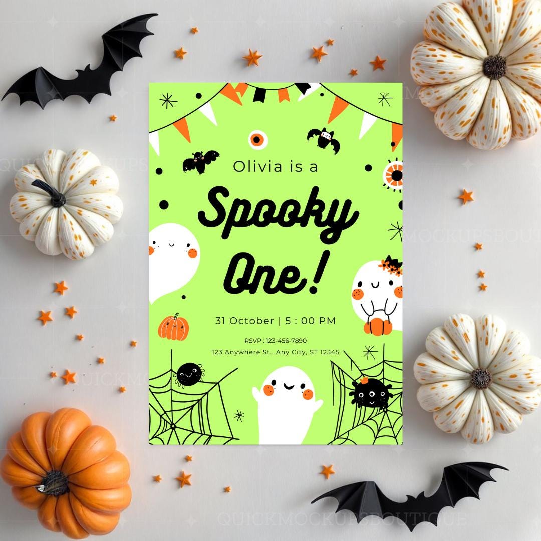 Spooky Halloween Party Invitation: Editable Template (digital Download ...