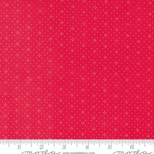 FIG TREE Eyelet Cherry With Ivory Eyelet Pattern by Fig Tree/Moda 20488 66, Sold by 1/2 Yard and Cut Continuous