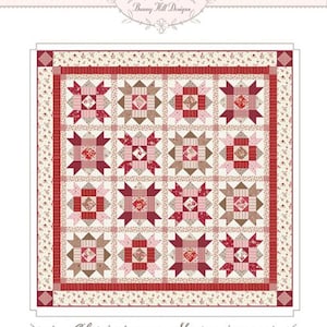 A CHRISTMAS MORNING Quilt Pattern by Anne Sutton, Bunny Hill # 2188, Features A Very Sweet Christmas Fabric, 68"x68"Quilt Size