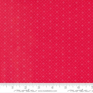 FIG TREE EYELET Cherry With White by Fig Tree/Moda 20488 66, Sold by 1/2 Yard and Cut Continuous