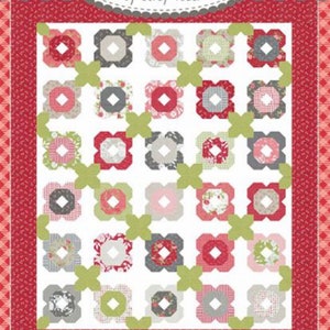 SALE, Blossomville, Quilt Pattern, by Corey Yoder of Moda Fabrics, 72"x84", Features Beautiful Day fabric, Fat 8th Friendly