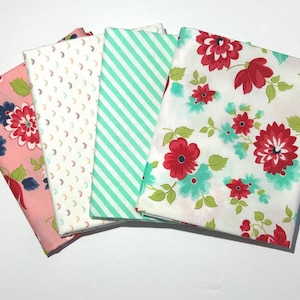 Shine On Fat Quarter (18&quot;x21/22&quot;) Bundle of 4 in Various Colors by Bonnie & Camille of Moda Fabrics