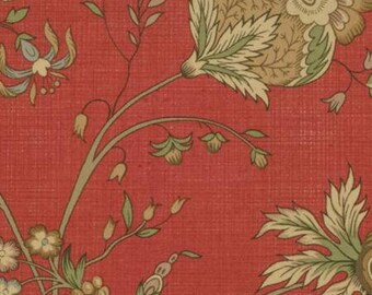 French General Favorite, Florence in Red,13547 12, Moda Fabric, Sold by 1/2 Yard