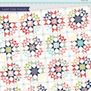 Thimble Blossoms Daybreak Quilt Pattern, 71"x71", Layer Cake Friendly, #241, Features Upcoming Shine on Fabric