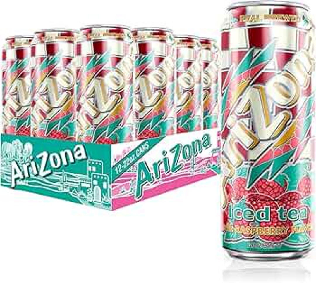 Arizona Raspberry Iced Tea – 8 Pack 23oz Cans, Refreshing Raspberry ...