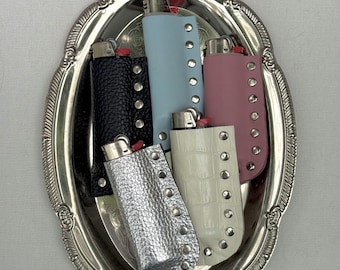 Leather Lighter Holder | Handmade Standard BIC Lighter Sleeve | Genuine Leather Case