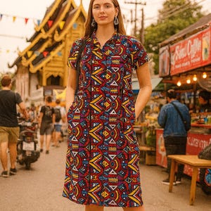 short sleeve kitenge dresses Short Ankara Style