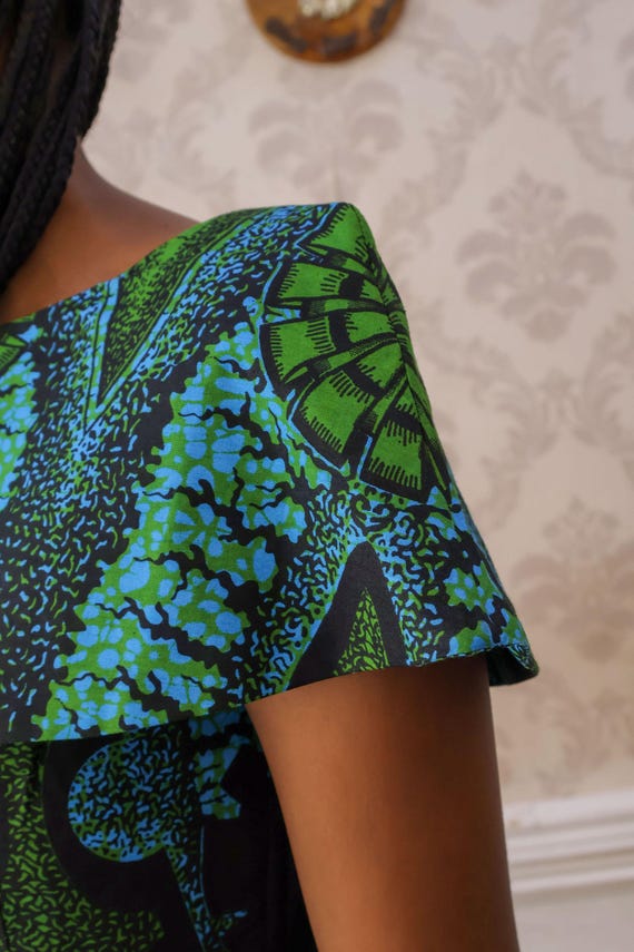 green kitenge dresses Green Dress, Shirt Dress, Africa Dress for Woman, Blouse Dress, Kitenge Dress, Ankara Midi Dress