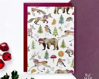 Christmas Forest Christmas card (A6) with envelope
