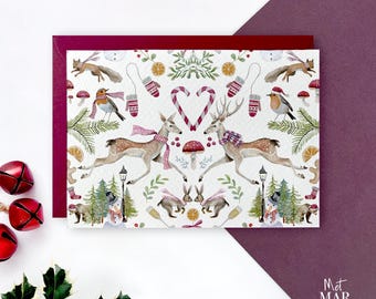 Deer Love Christmas card (A6) with envelope